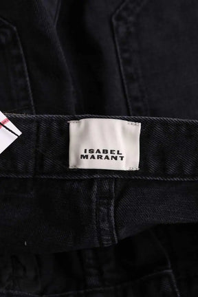 Jean large Isabel Marant Noir en Coton