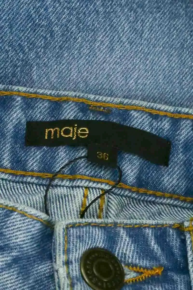 Jean large Maje Bleu en Coton
