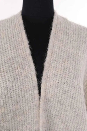Cardigan American Vintage Gris en Synthétique