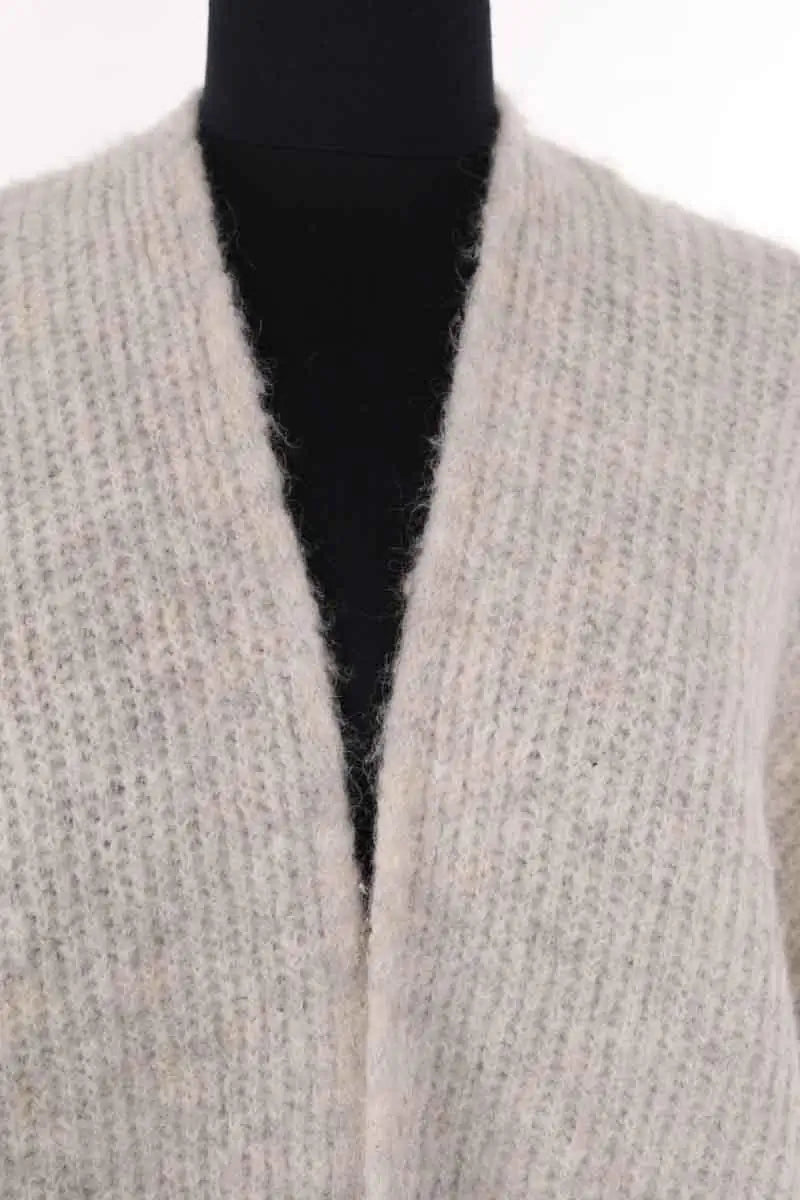 Cardigan American Vintage Gris en Synthétique