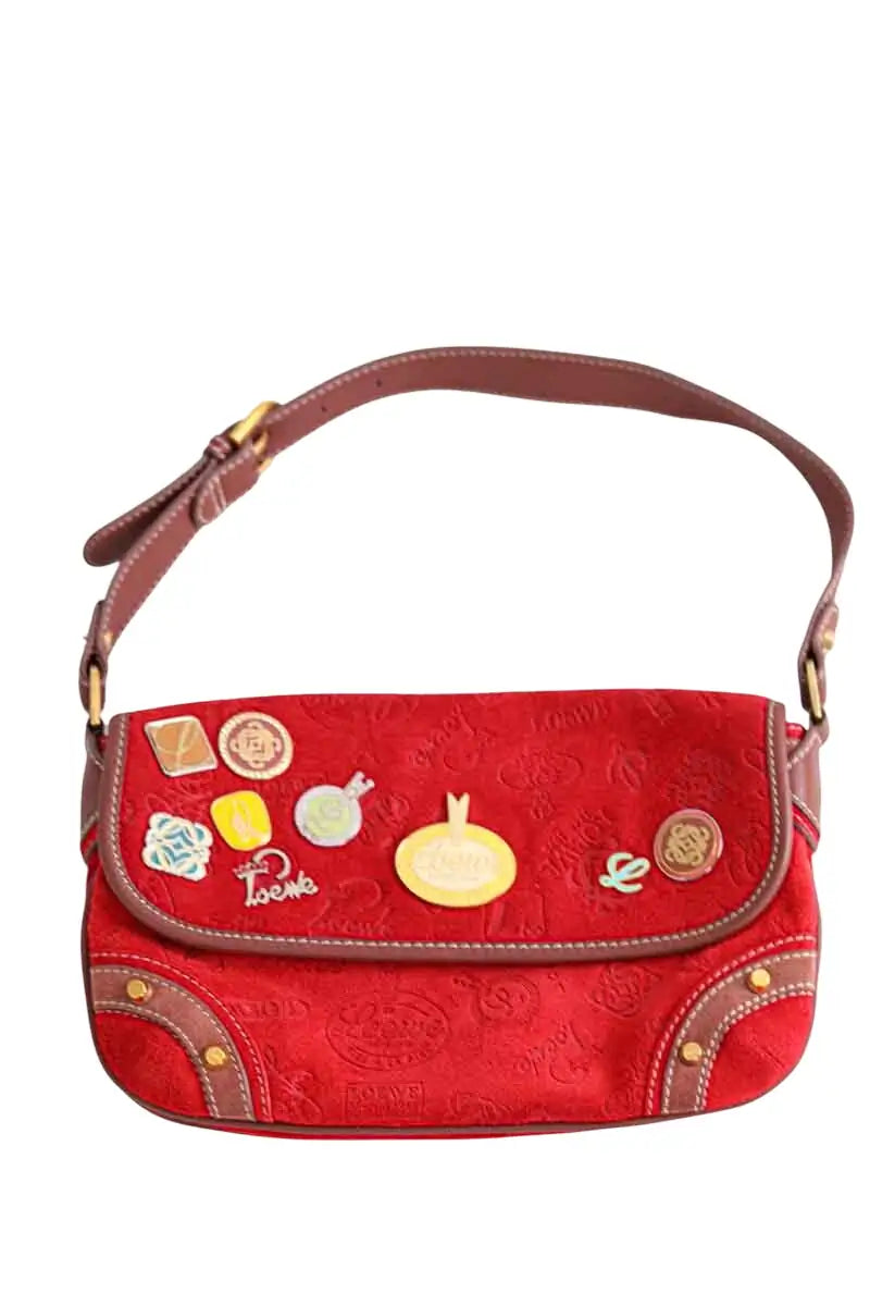 Sac porté épaule Loewe 160 anniversaire 2006 Rouge en Cuir - Seconde Main