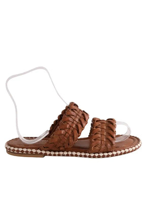 Sandales Sartore Marron en Cuir, taille 38 - Seconde Main