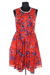 Robe Carven Rouge en Coton, taille S - Seconde Main