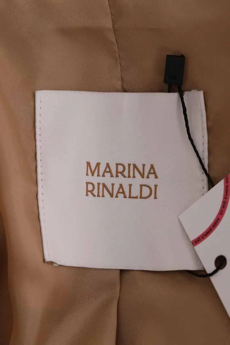 Manteau Marina Rinaldi Camel en Cuir