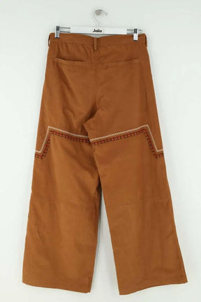 Pantalon large Monoki Camel en Coton