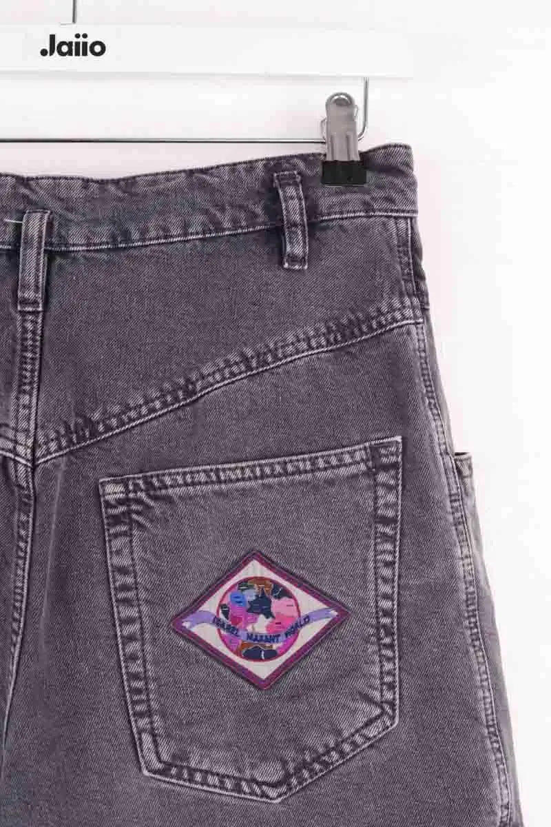 Short Isabel Marant Esquia Anthracite en Coton