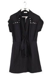 Robe Sandro Noir en Viscose, taille M - Seconde Main