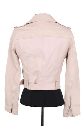 Veste Maje Rose en Cuir