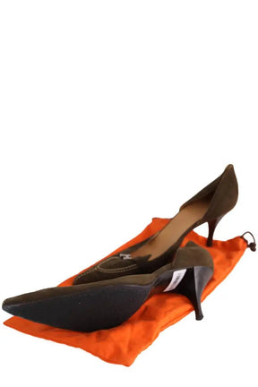 Talons Hermès Marron en Daim
