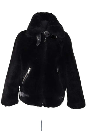 Manteau The Kooples Noir en Synthétique, taille XS - Seconde Main