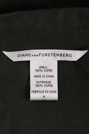 Robe Diane Von Furstenberg Kaki en Synthétique