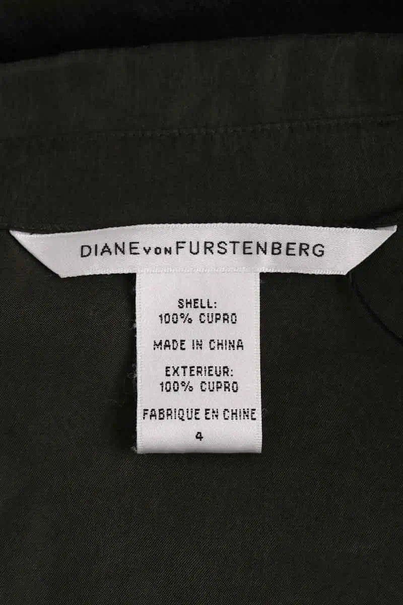 Robe Diane Von Furstenberg Kaki en Synthétique