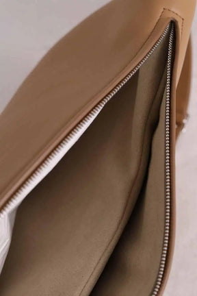 Sac porté épaule Courrèges Cuff Camel en Cuir