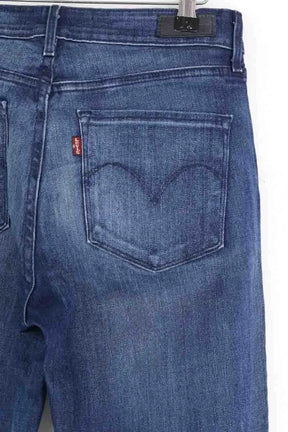 Jean slim Levi's Mid Rise Slim Bleu en Coton