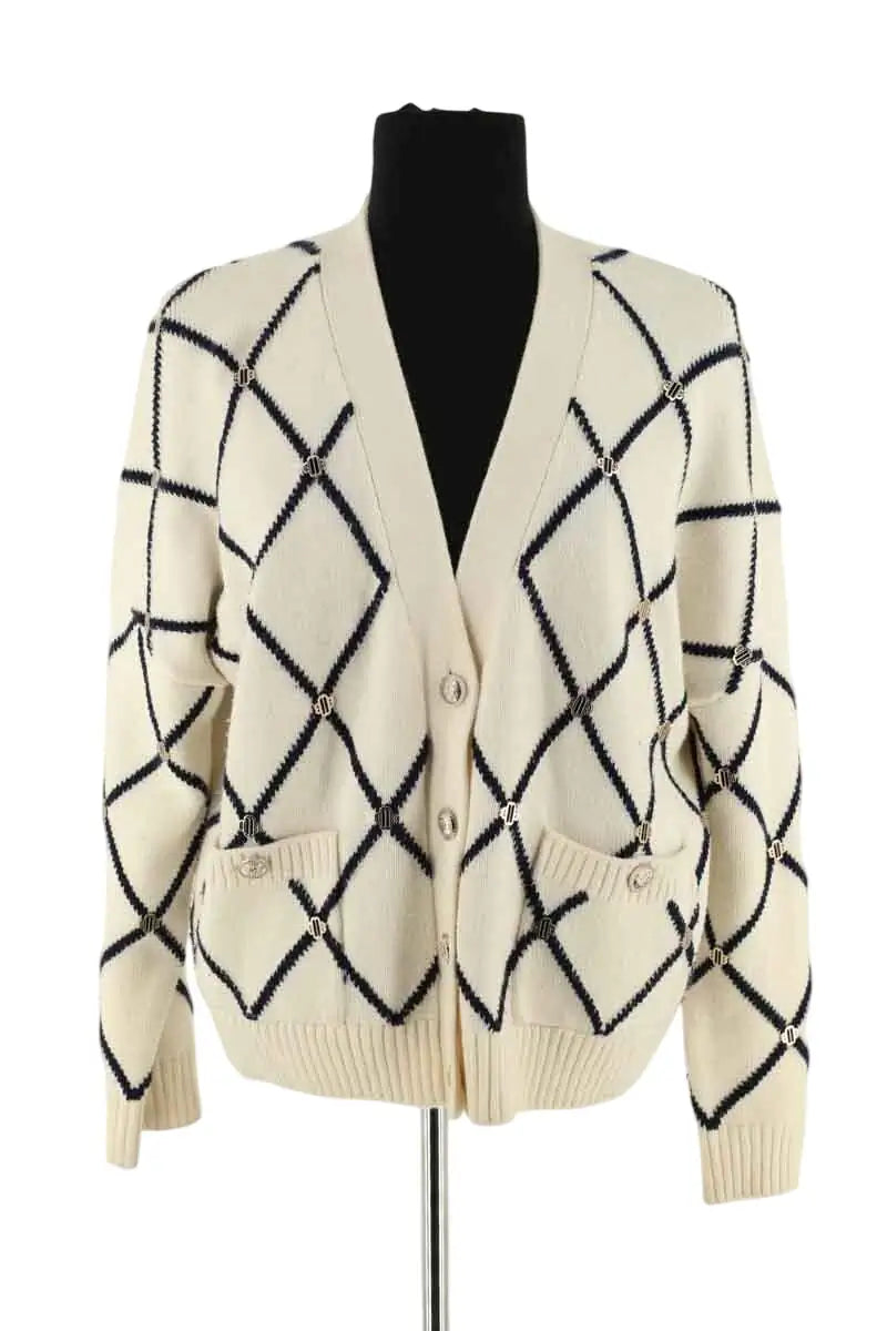Cardigan Maje Blanc en Synthétique, taille S - Seconde Main