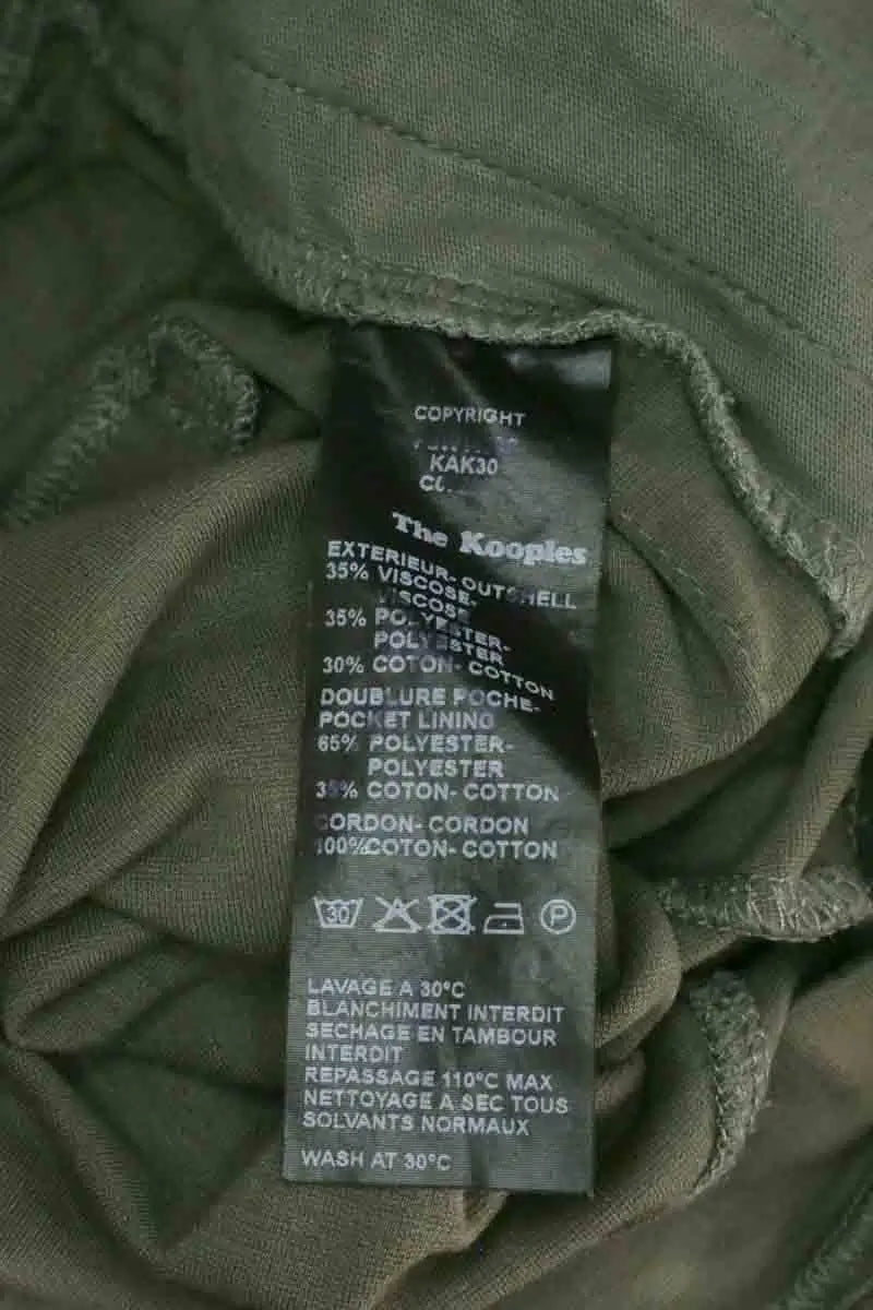 Pantalon slim The Kooples Kaki en Viscose