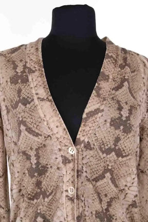 Cardigan Yves Saint Laurent Marron en Laine