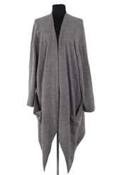 Cardigan Yohji Yamamoto Gris en Laine, taille M - Seconde Main