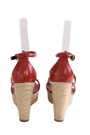 Talons Louis Vuitton Rouge en Cuir