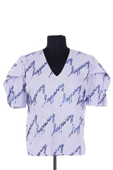 T-shirt Sandro Bleu en Coton, taille XS - Seconde Main