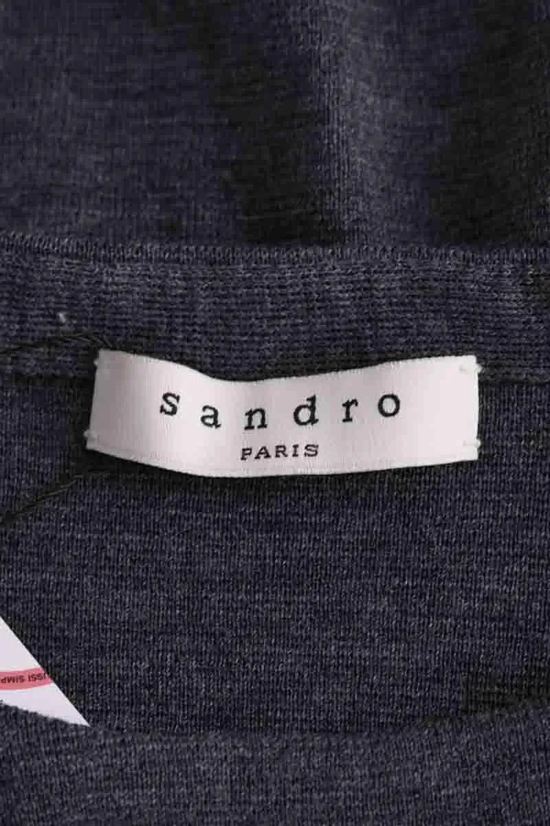 Pull Sandro Gris en Laine