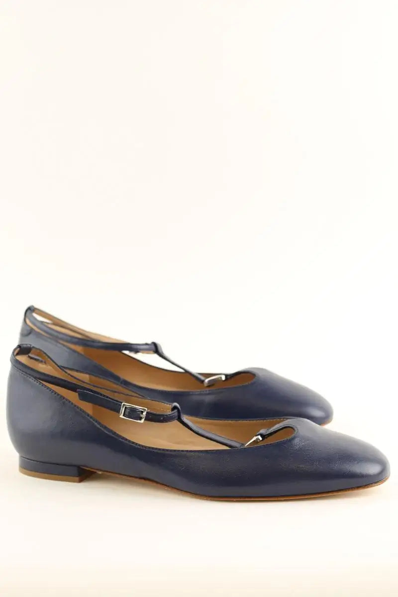 Ballerines LK Bennett Minna Marine en Cuir
