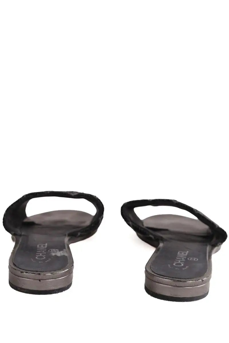 Mules Chanel Noir en Cuir