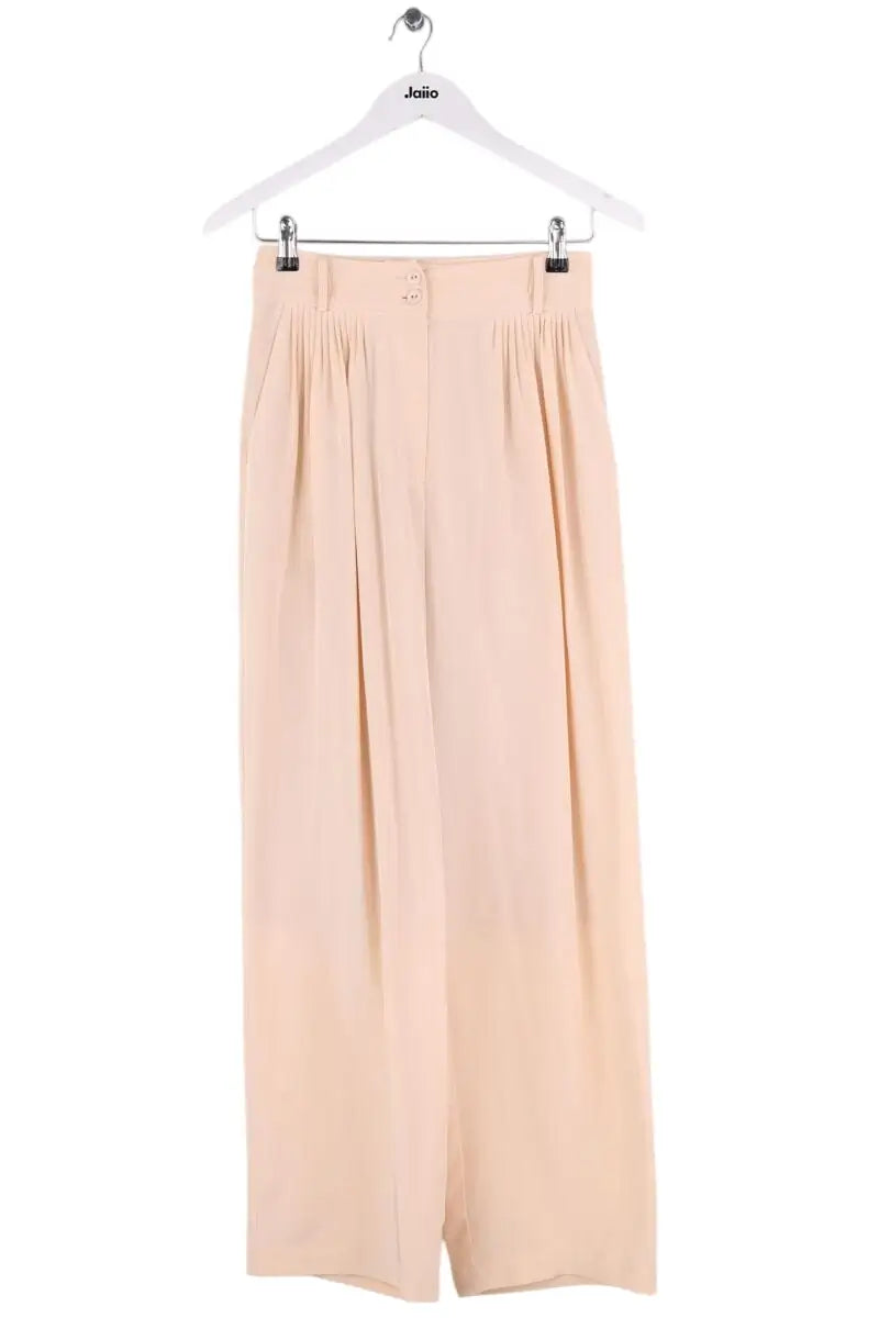 Pantalon large Max & Moi Beige en Soie, taille XS - Seconde Main