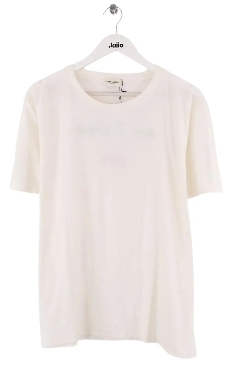 T-shirt Saint Laurent Ecru en Coton, taille XL - Seconde Main
