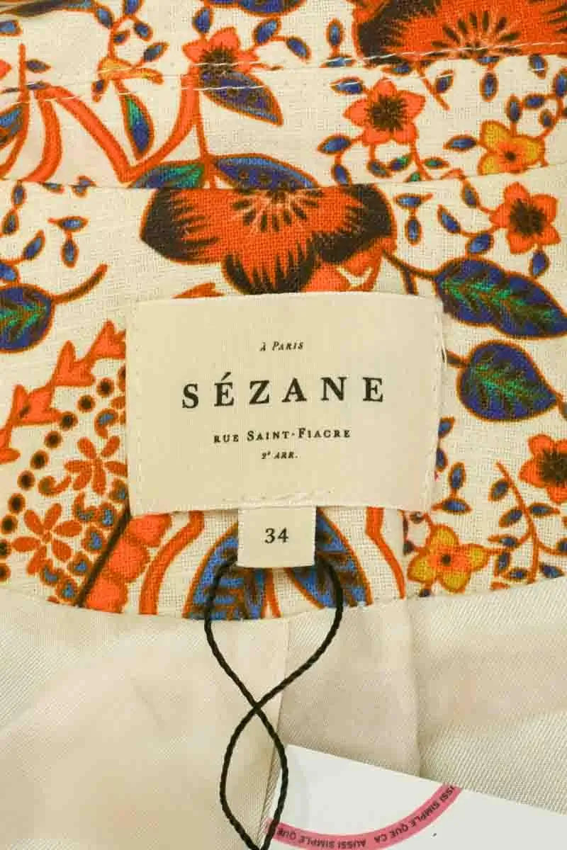 Blazer Sézane Orange en Lin