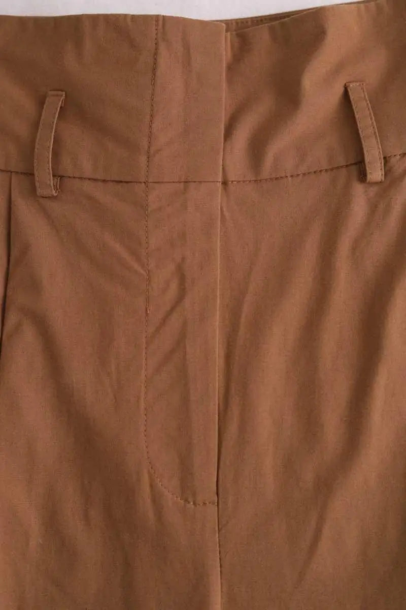 Pantalon Carot Liu Jo Camel en Coton