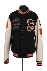 Blouson Schott Noir en Laine, taille L - Seconde Main