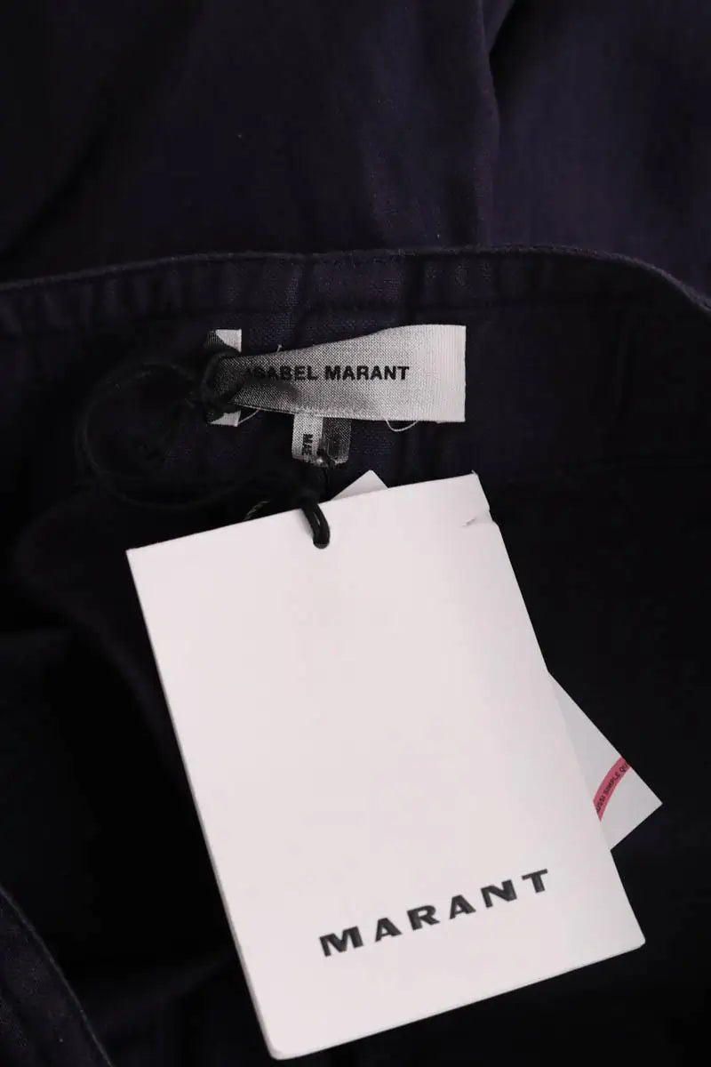 Pantalon droit Isabel Marant Violet en Coton