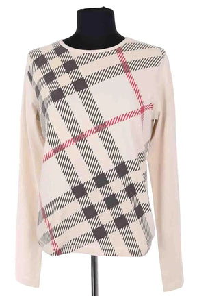 T-shirt Burberry Beige en Viscose, taille M - Seconde Main