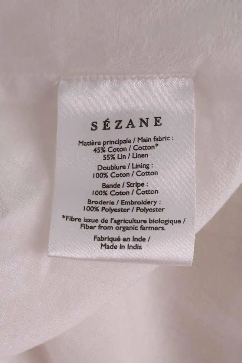 Robe Sézane Ecru en Lin