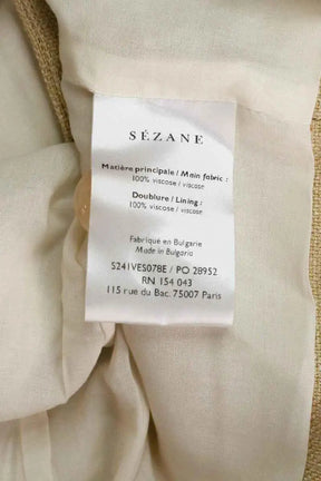 Gilet Sézane Beige en Synthétique