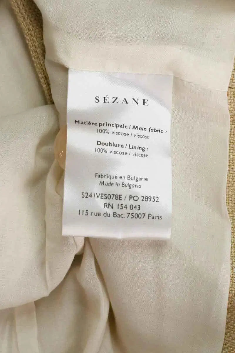 Gilet Sézane Beige en Synthétique