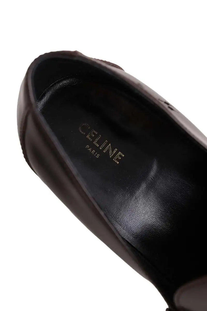 Mocassins Celine Marron en Cuir