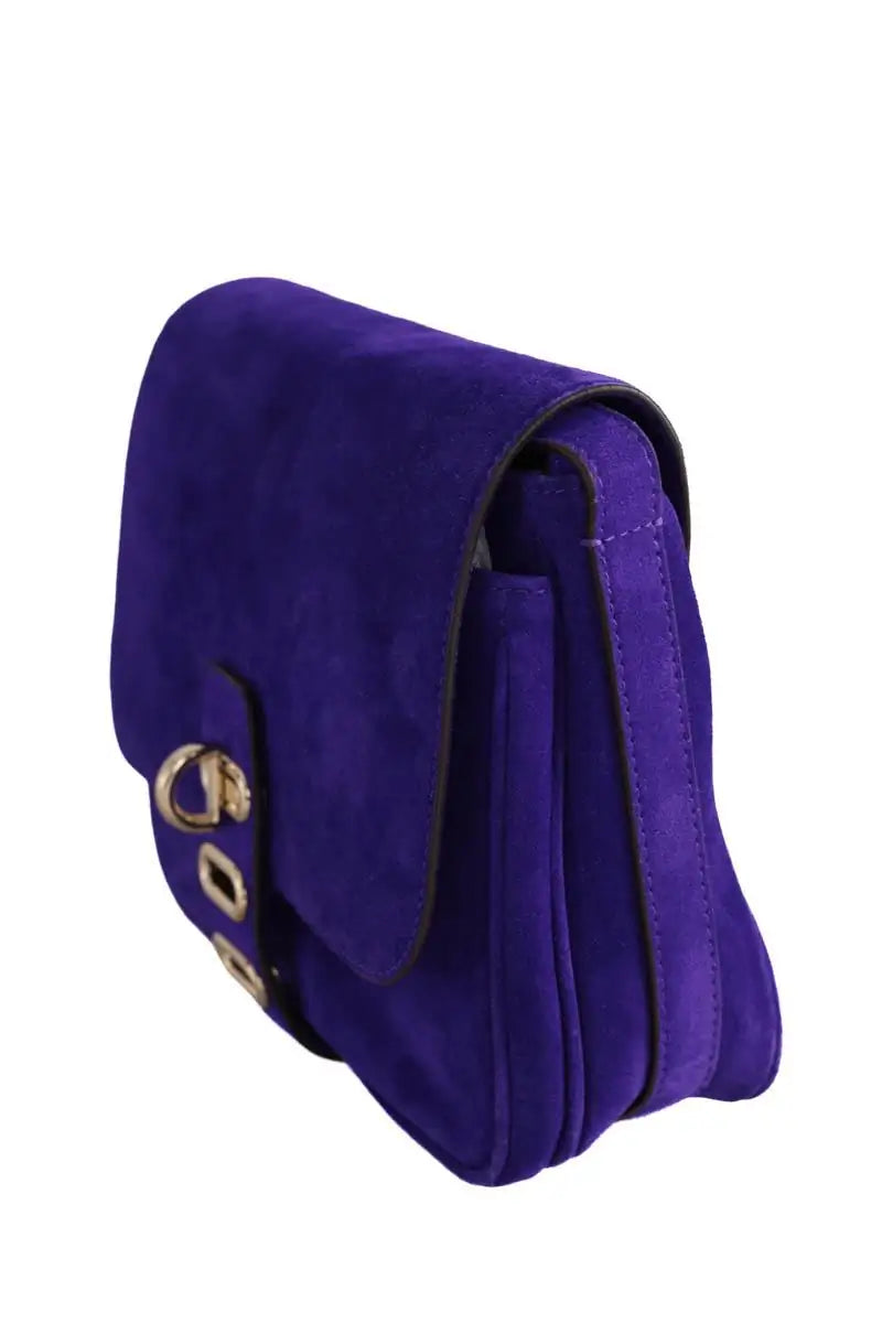 Sac à bandoulière Tila March Violet en Daim