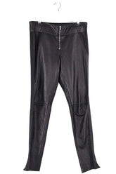 Pantalon Emporio Armani Noir en Cuir, taille S - Seconde Main