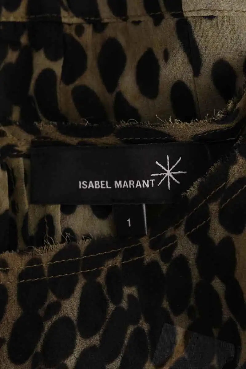 Blouse Isabel Marant Kaki en Soie