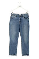 Jean droit Frame Le High Straight Bleu en Coton - élasthanne, taille M - Seconde Main