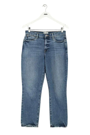 Jean droit Frame Le High Straight Bleu en Coton - élasthanne, taille M - Seconde Main