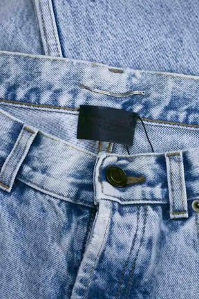 Jean droit Saint Laurent Bleu en Coton