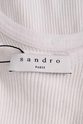 Top sans manche Sandro Blanc en Coton