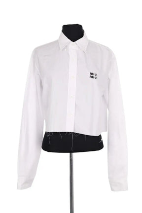 Chemise Miu Miu Blanc en Coton, taille S - Seconde Main