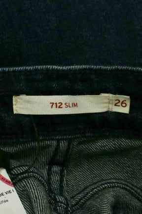 Jean slim Levi's 712 Bleu en Coton
