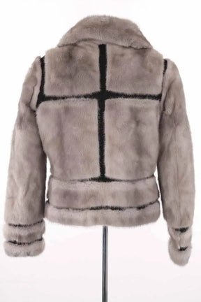 Manteau Yves Saint Laurent Gris en Fourrure