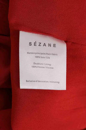Robe Sézane Rouge en Soie