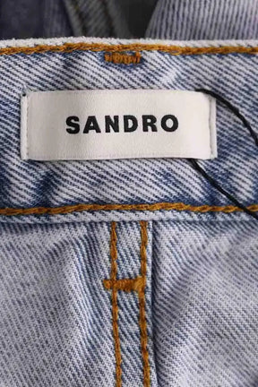 Jean droit Sandro Bleu en Coton